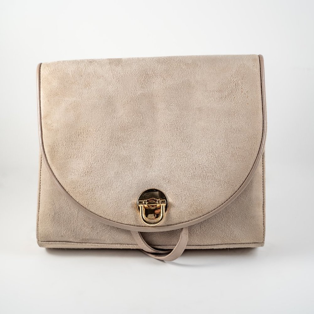 Frenchy of California - Shoulder Purse - Pink Suede - Made in the USA